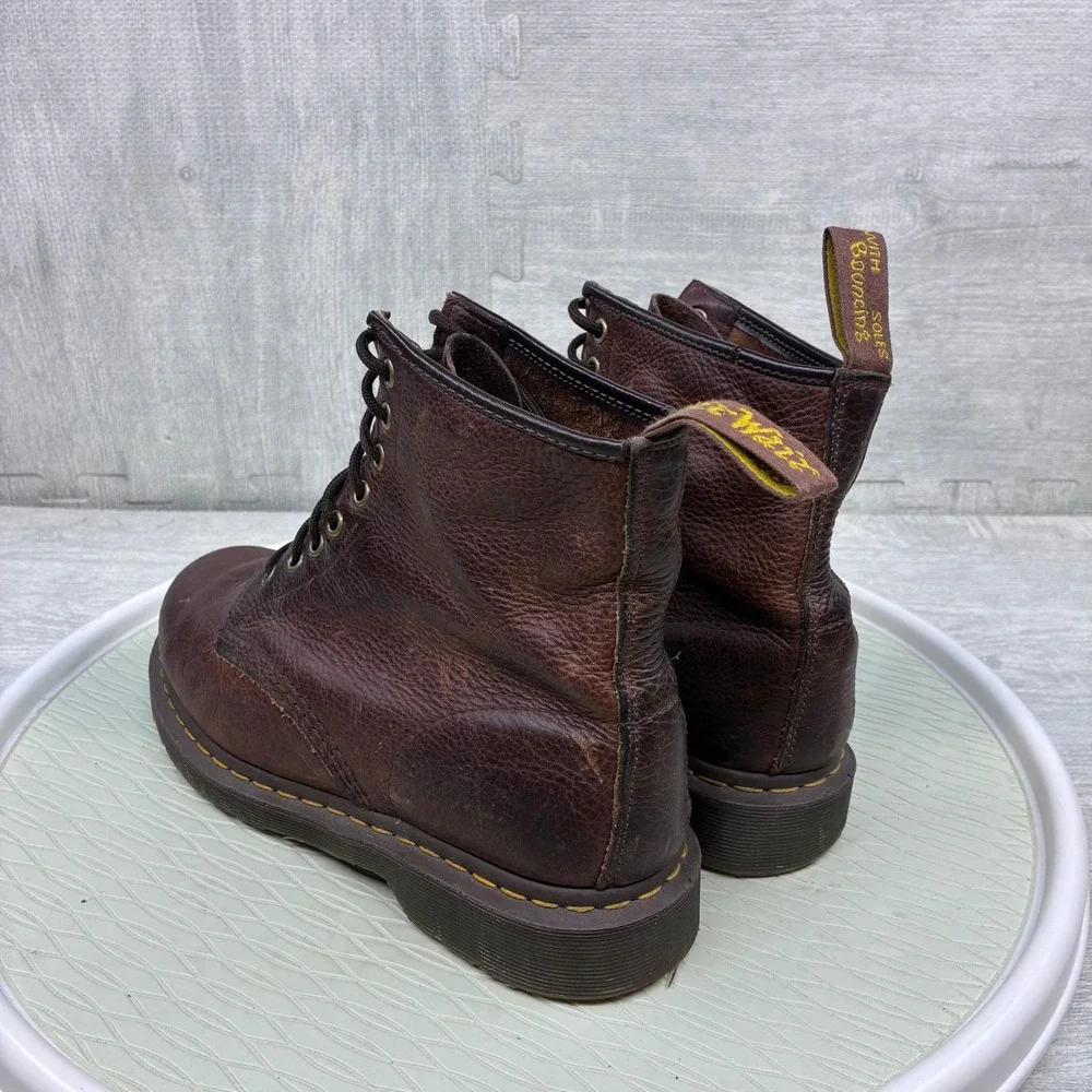 Dr. Martens 1460 Boots Mens 9 Brown Leather Lace Up Combat 11822